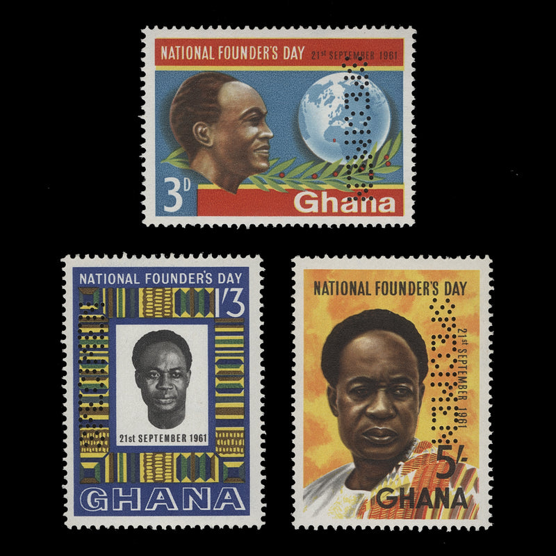 Ghana 1961 (MNH) Founder's Day SPECIMEN set