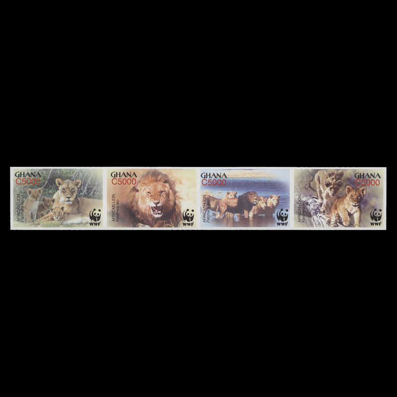 Ghana 2004 Lions imperf proof strip