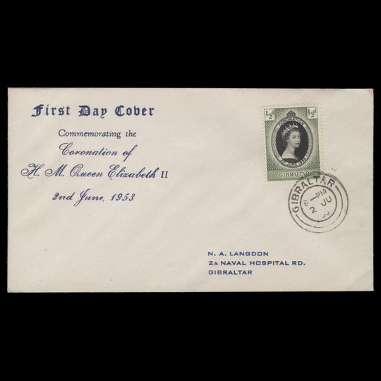 Gibraltar 1953 (FDC) ½d Coronation