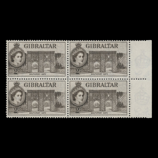 Gibraltar 1953 (MNH) 2d Southport Gate block