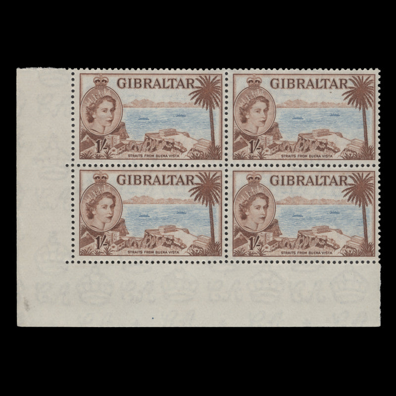 Gibraltar 1953 (MNH) 1s Straits from Buena Vista block