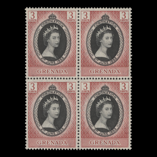 Grenada 1953 (MNH) 3c Coronation block