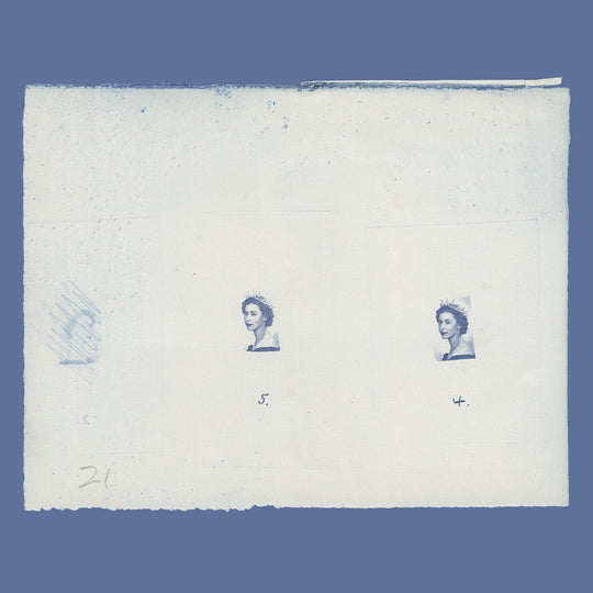 Grenada 1970 Queen Elizabeth II profile colour trials in blue