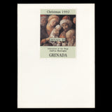 Grenada 1992 Christmas imperforate proofs on presentation cards