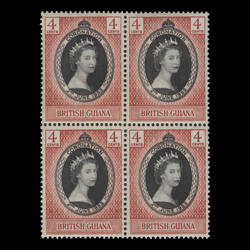 British Guiana 1953 (MNH) 4c Coronation block