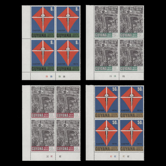 Guyana 1974 (MNH) Easter plate blocks