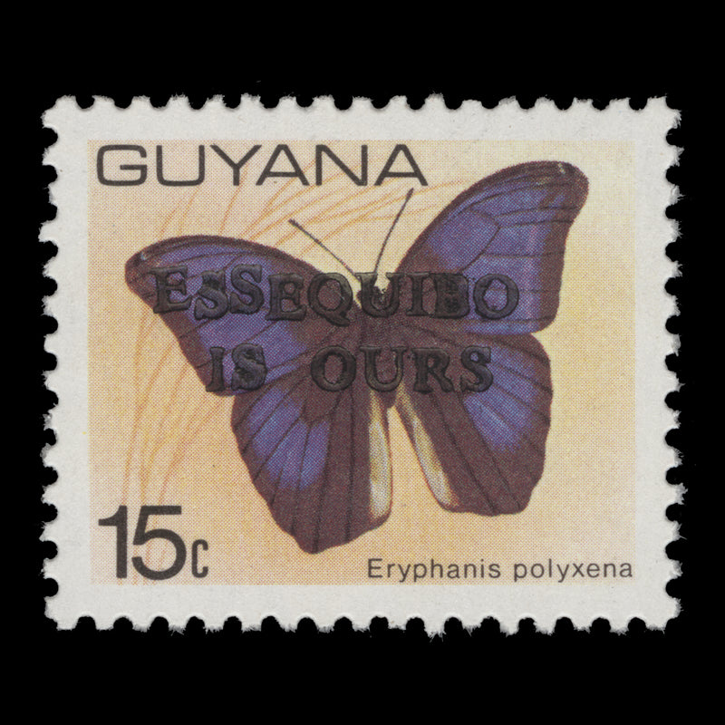 Guyana 1981 (MNH) 15c Eryphanis Polyxena with serif overprint