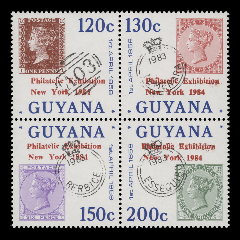 Guyana 1984 (MNH) Philatelic Exhibition, New York provisionals