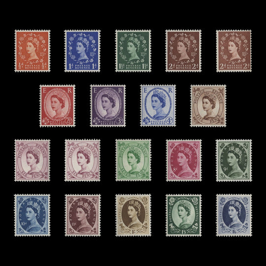 Great Britain 1955-58 (MNH) Wilding Definitives, St Edward's crown watermark