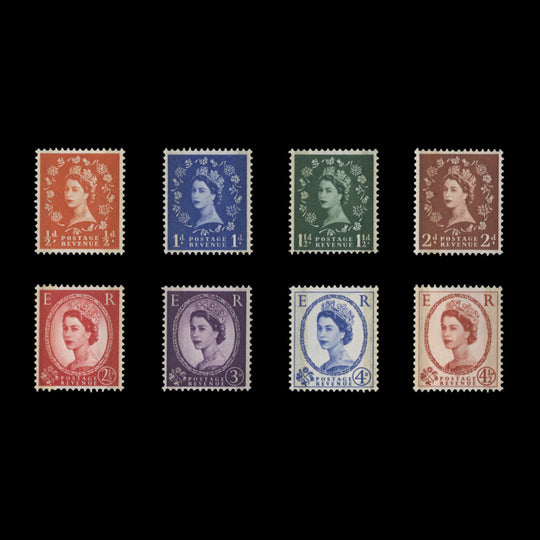Great Britain 1959 (MLH) Wilding Definitives phosphor/graphite
