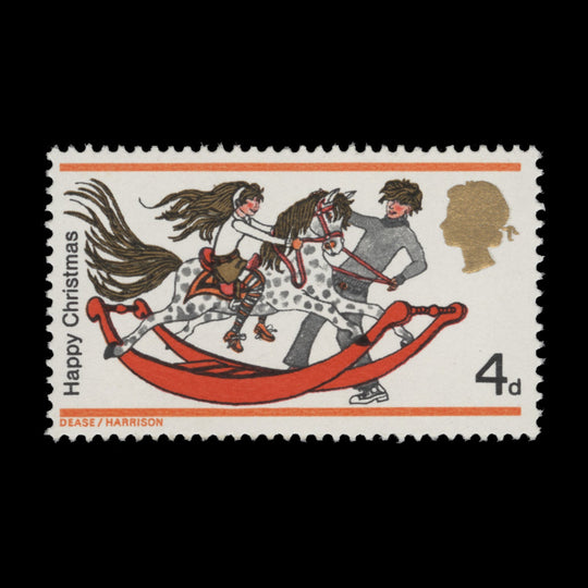 Great Britain 1968 (Variety) 4d Christmas missing ultramarine & phosphor
