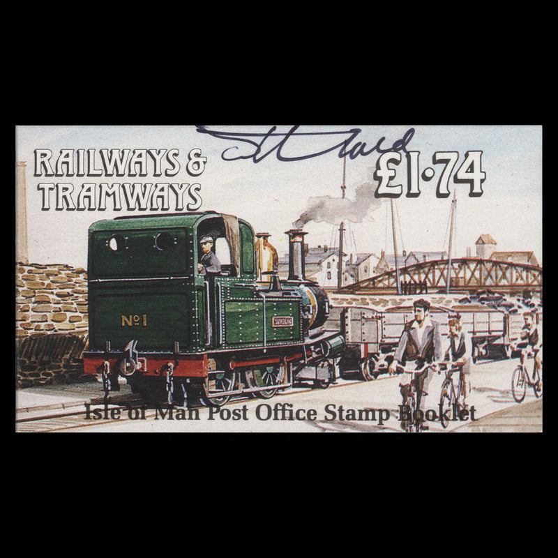 Isle of Man 1990 Douglas Cable Tramway booklet signed by designer