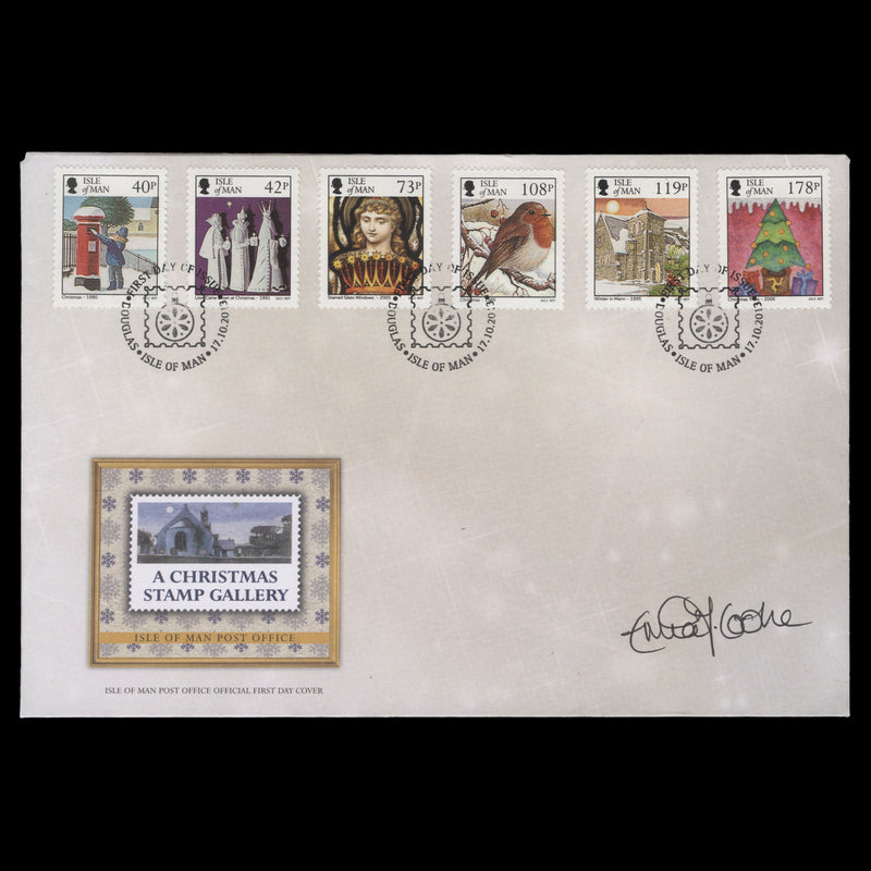 Isle of Man 2013 Christmas first day cover signed by designer Emma Cooke