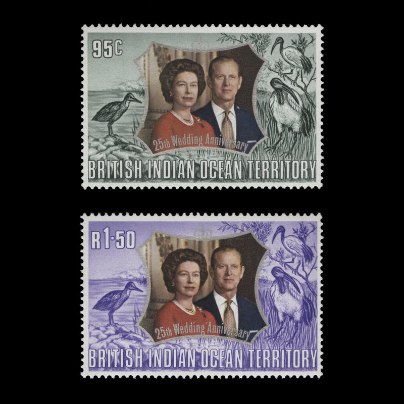 BIOT 1972 (MNH) Royal Silver Wedding set