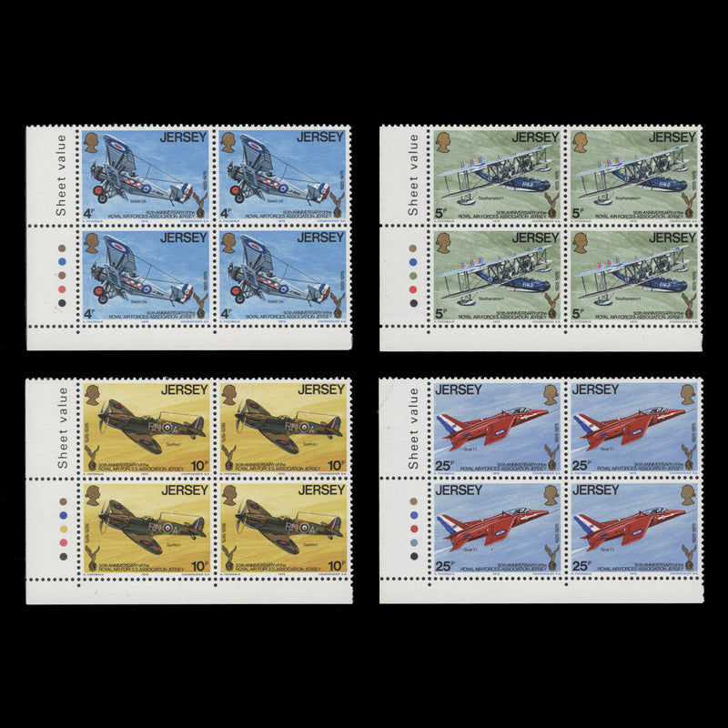 Jersey 1975 (MNH) Royal Air Forces Association traffic light blocks