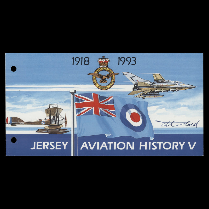 Jersey 1993 Royal Air Force Anniversary presentation pack signed by designer