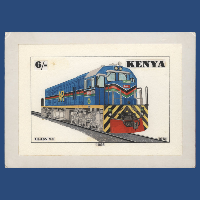 Kenya 1997 Class 94 Diesel-Electric Locomotive watercolour artwork