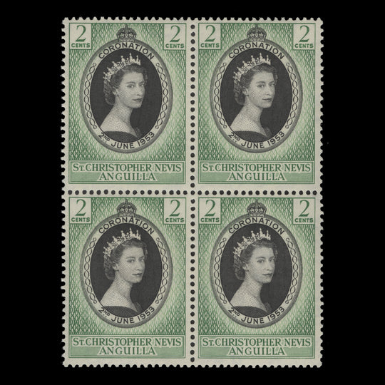 St Christopher Nevis Anguilla 1953 (MNH) 2c Coronation block