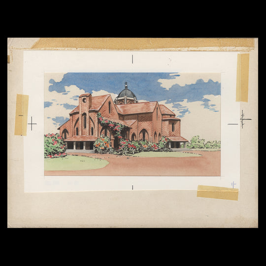 Kenya Uganda Tanzania 1977 Namirembe Cathedral artwork