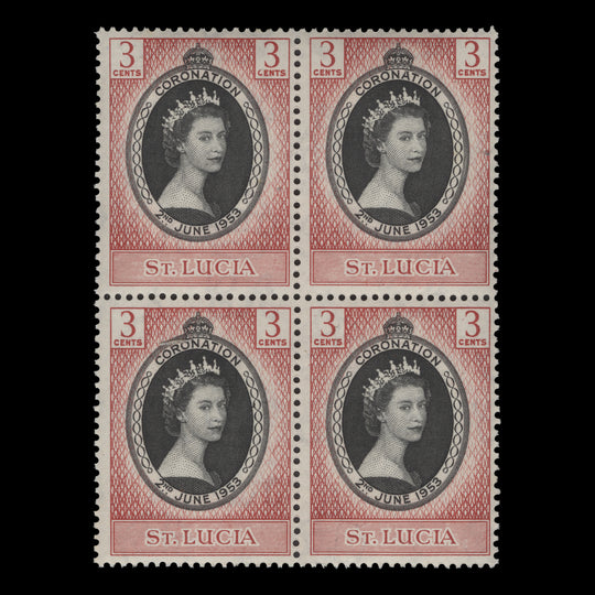 Saint Lucia 1953 (MNH) 3c Coronation block