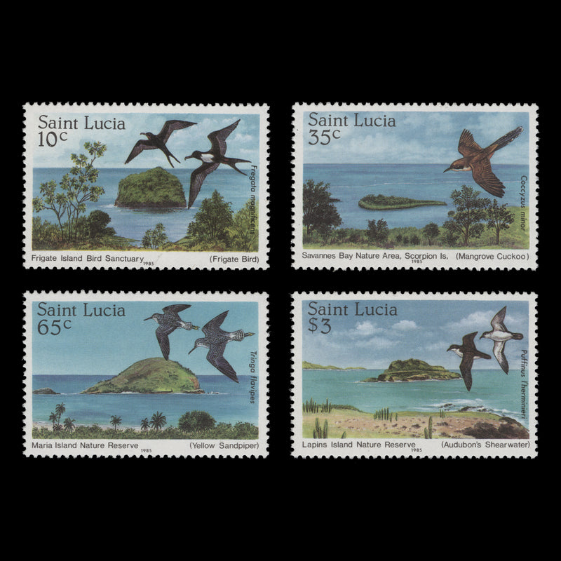 Saint Lucia 1985 (MNH) John Audubon Birth Bicentenary set