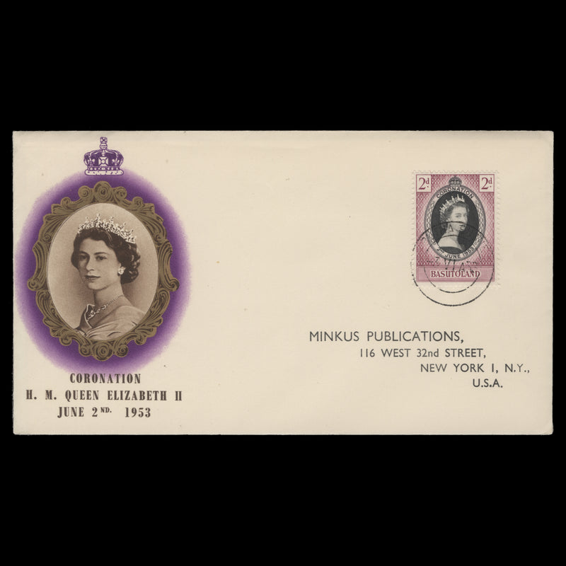 Basutoland 1953 (FDC) 2d Coronation, BUTHA BUTHE