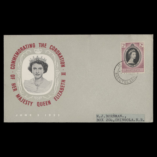 Basutoland 1953 (FDC) 2d Coronation, MASERU