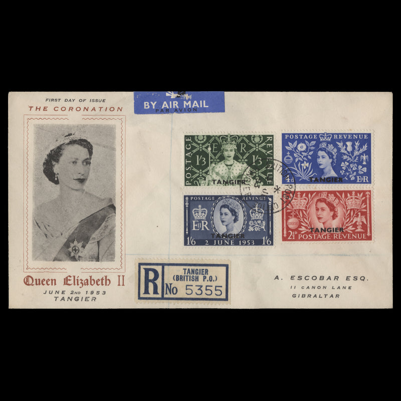 Tangier 1953 Coronation first day cover