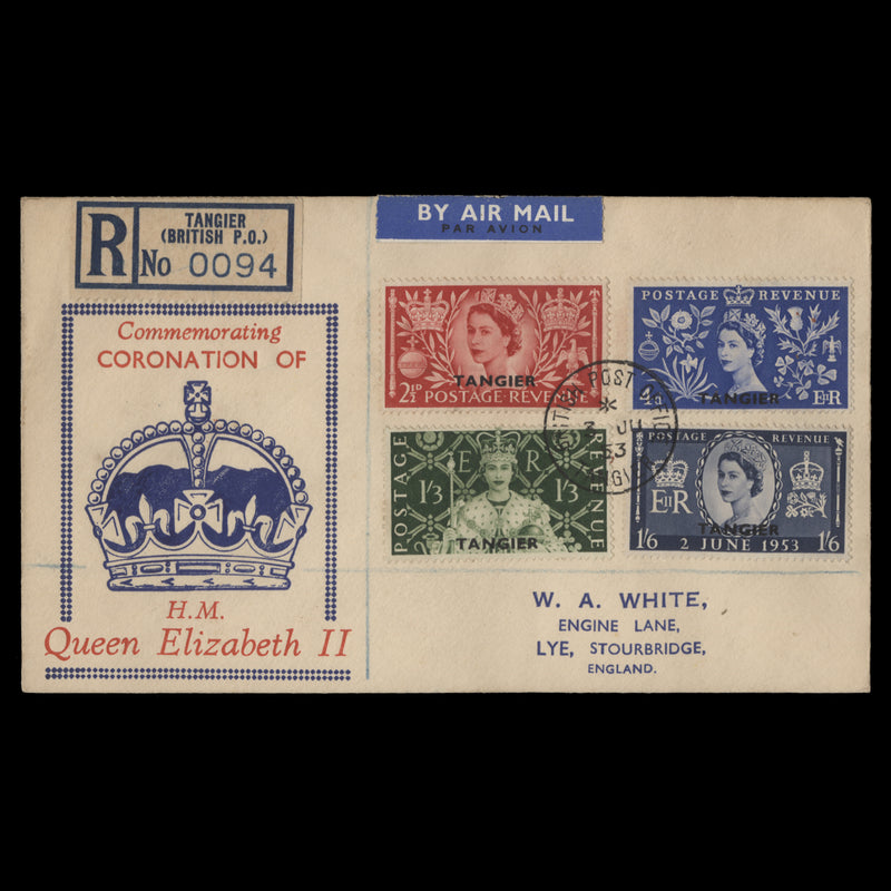 Tangier 1953 Coronation first day cover