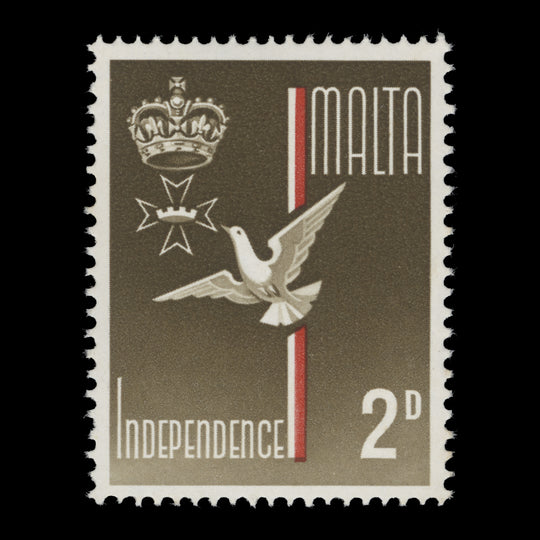 Malta 1964 (Variety) 2d Independence missing gold