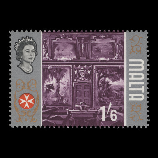 Malta 1965 (Variety) 1s6d Self Government missing gold from centre