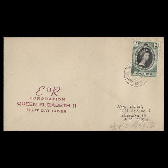 Montserrat 1953 (FDC) 2c Coronation