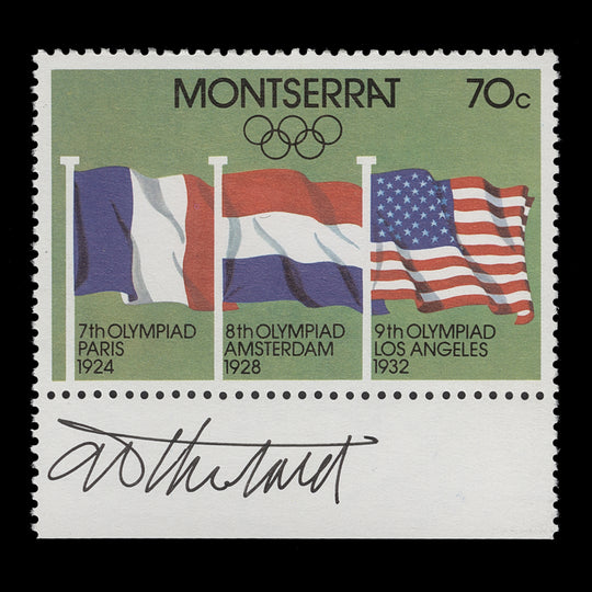 Montserrat 1980 (MNH) 70c Olympic Games, Moscow signed by designer