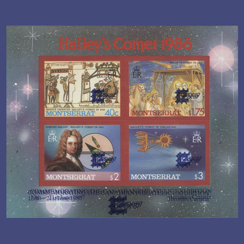 Montserrat 1987 (Variety) International Stamp Exhibition, Toronto imperf miniature sheets