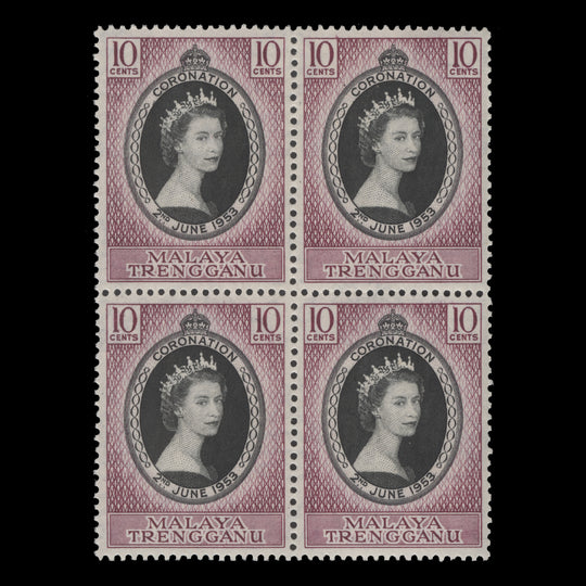 Trengganu 1953 (MNH) 10c Coronation block