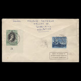 Mauritius 1953 (FDC) 10c Coronation strip and single, ROSE HILL