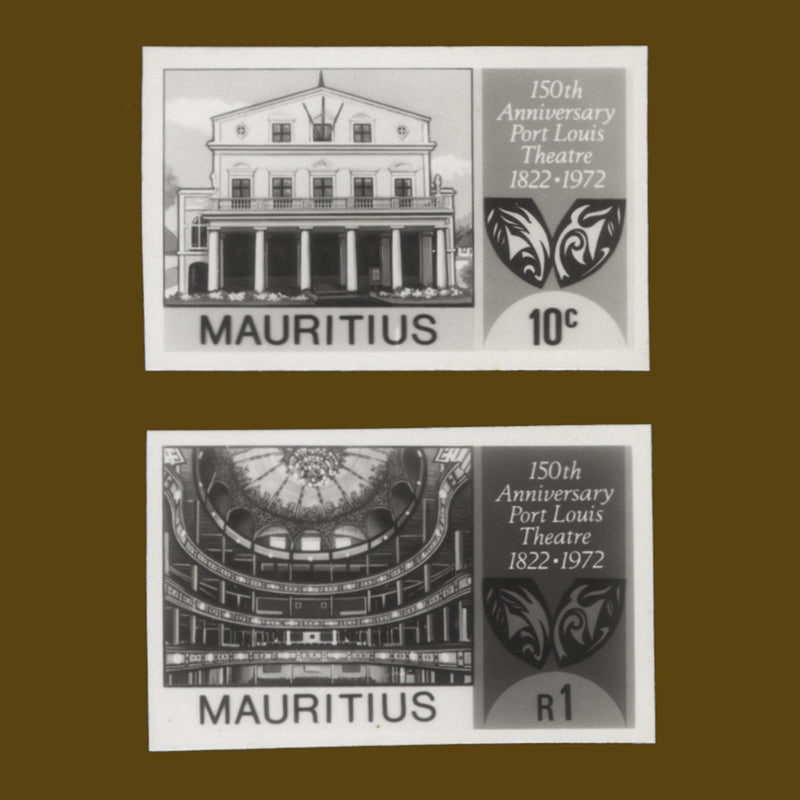 Mauritius 1972 Port Louis Theatre Anniversary photo proofs
