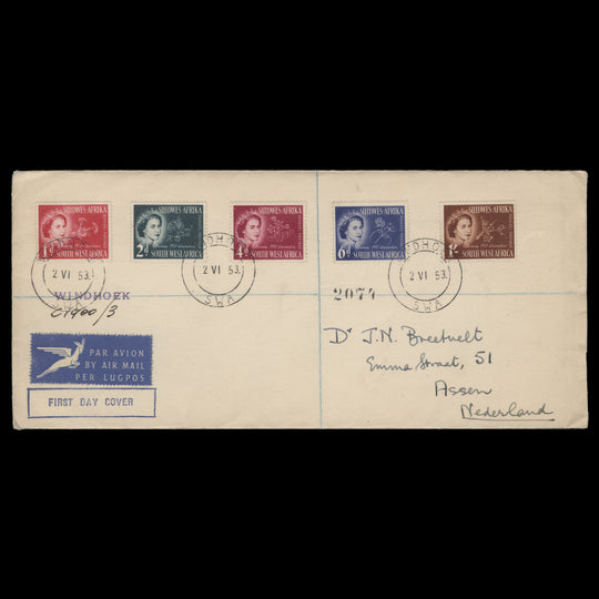 South West Africa 1953 (FDC) Coronation, WINDHOEK