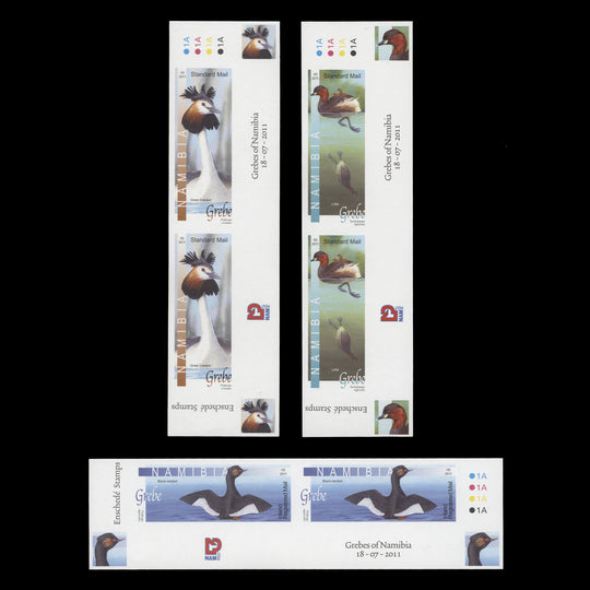 Namibia 2011 Grebes imperf imprint/plate pairs