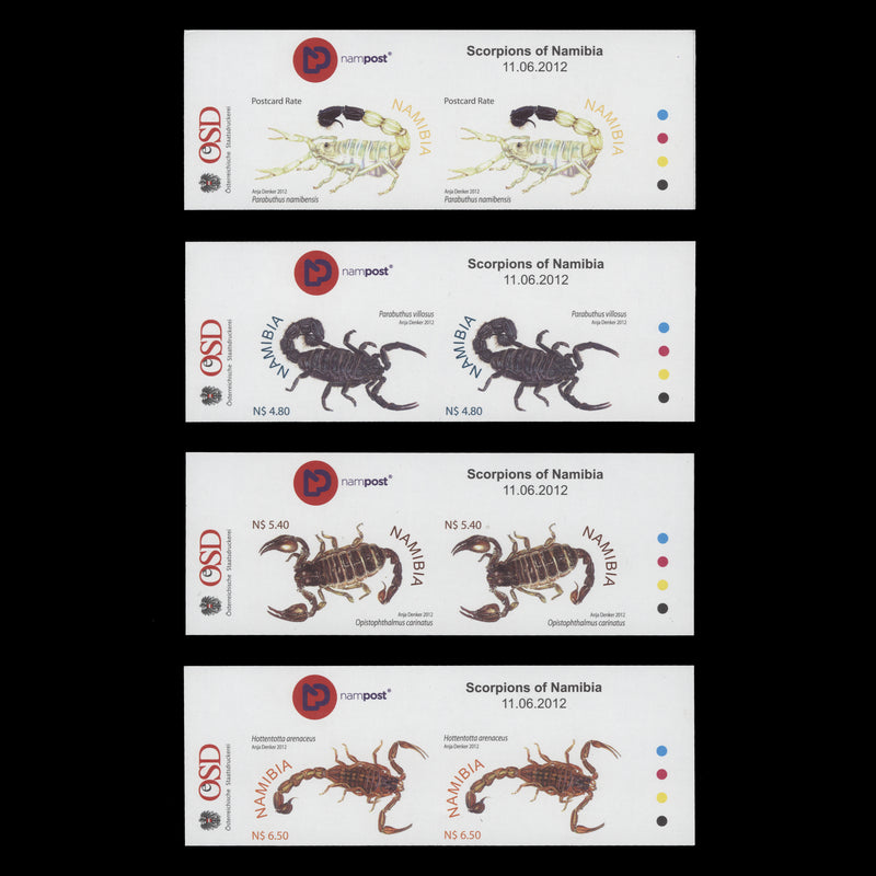 Namibia 2012 (MNH) Scorpions imperf traffic light pairs