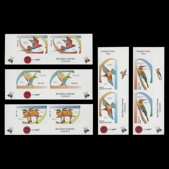 Namibia 2015 (Variety) Bee-Eaters imperf pairs