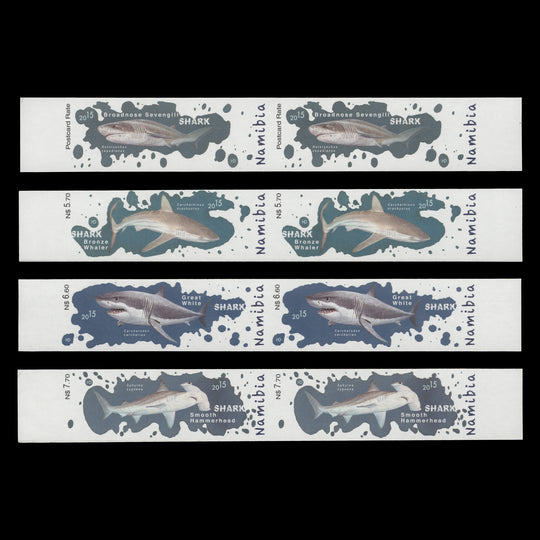 Namibia 2015 (Variety) Sharks imperf pairs