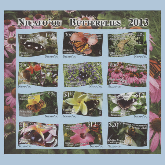 Niuafo'ou 2013 Butterflies imperf proof sheetlet