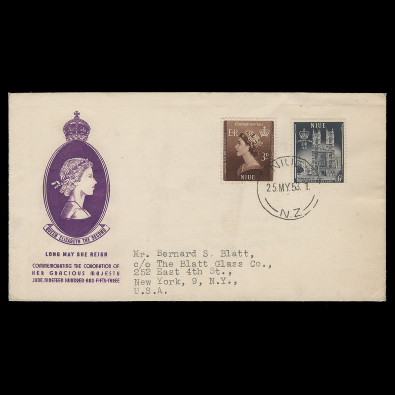 Niue 1953 Coronation first day cover