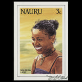 Nauru 1984 Nauruan Lady proof signed by Tony Theobald