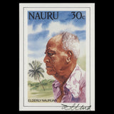 Nauru 1984 Elderly Nauruan proof signed by Tony Theobald