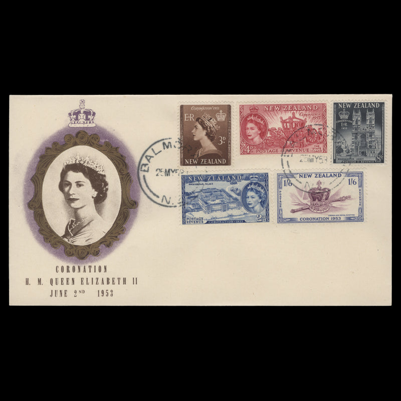 New Zealand 1953 Coronation first day cover, BALMORAL