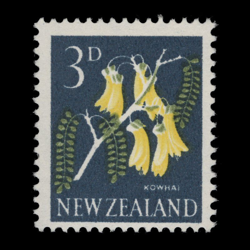 New Zealand 1960 (MNH) 3d Kowhai missing brown
