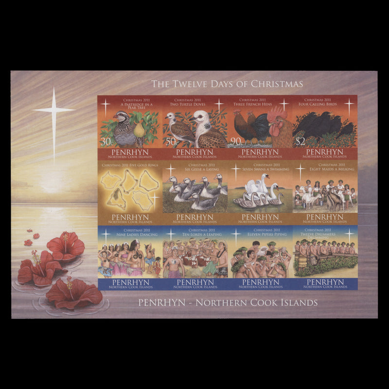 Penrhyn 2011 Christmas imperf proof miniature sheet