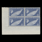 South Georgia 1963 (MLH) £1 Blue Whale block
